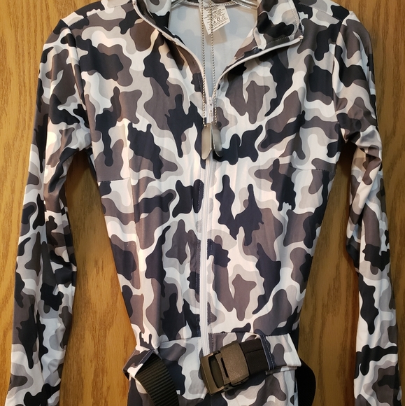Halloween costume. Soldier black & white camo Worn once for 1 hour. Great shape. - Picture 4 of 12